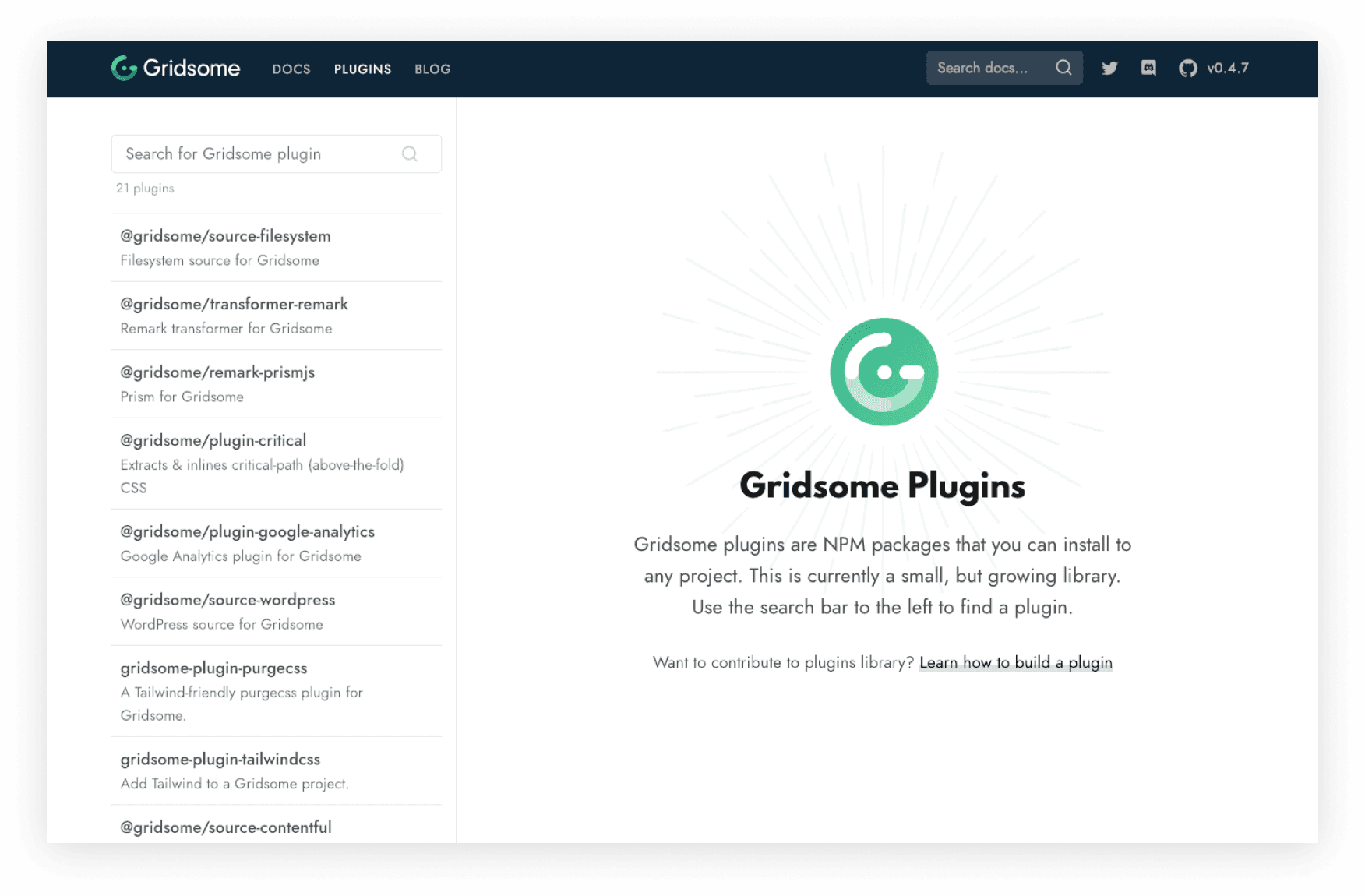 Plugin page